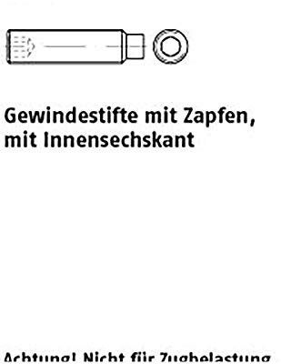 Gewindestifte DIN 915 45 H M 3 x 5 VE=S 1000 Stück