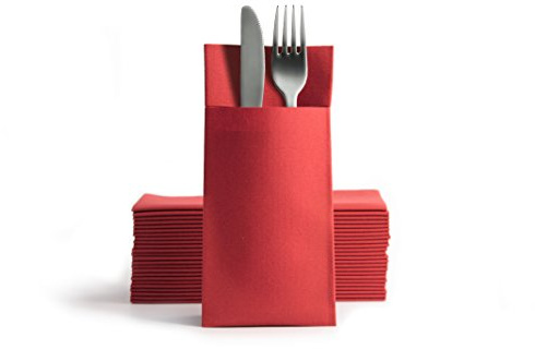 Alvotex Airlaid Cutlery Napkins 39 x 40 cm 50/1 - Red (048)
