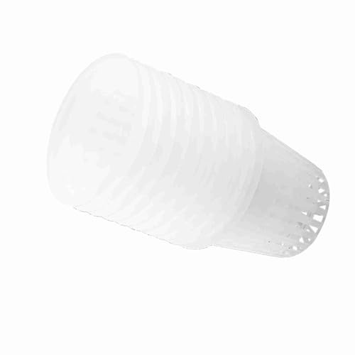 10 Stück Pflanzkorb, Hochleistungs-Blumentopf Mesh Net Cup Korb Hydroponic Plant Grow Clone Wasserpflanzung für Balkon Indoor Gardening(02)