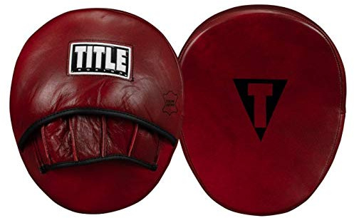 Title Boxing Blood Red Leather Punch Mitts