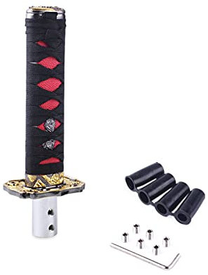 muge racing Universal Samurai Sword Automatic Shift Knob Suitable for Manual Transmission Cars-black-15cm