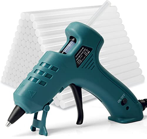 Pistola Colla 50W Mini Pistola per Colla a Caldo con 【80 Stick】 di Colla a Caldo Pistola Incollatrice per piccoli mestieri fai-da-te e riparazioni rapide in casa e ufficio