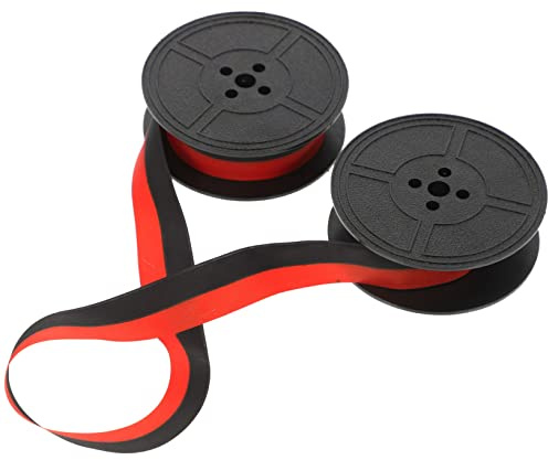 NUOBESTY Schreibmaschine Farbband Ersatzband in Rot und Schwarz aus Nylon Universell Passend mit No Fading Funktion für Mechanische Schreibmaschinen im Büro und Haushalt