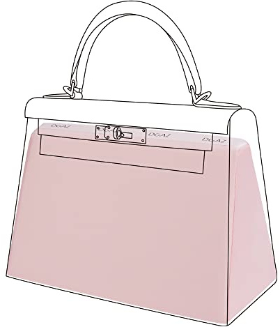 DGAZ Soie Coussin de Sac à Main Pour Sac à Main de Luxe Kelly 25/28/32/35, Organisateur de Sac à Main Soie, Femmes Organisateur de Sac à Main (KL28, Rose)