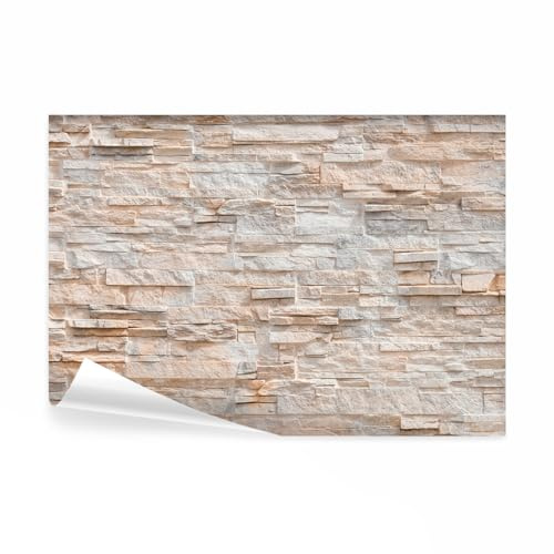 decomonkey Premium Fototapete Steinwand Stein, 450x315 cm, XXL, Steintapete | Mauer, Steinoptik, 3D, Schlafzimmer, Wohnzimmer, Design, Tapete, Fototapeten, Tapeten, Wandtapete, moderne, Wand