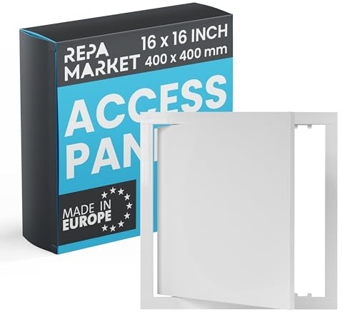Repa Market Trockenbau Revisionsklappe 40x40 cm – Weiß ABS Kunststoff Abdeckung Sicherungskasten - Wand & Decke, Revisionstür Trockenbau, Wartungsklappe, Abdeckung Kabel Decke, Befliesbar, Badewanne