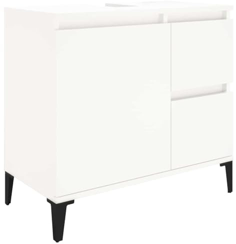 vidaXL Badschrank Weiß 65x33x60 cm Holzwerkstoff