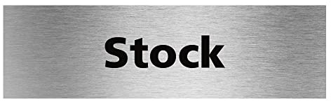 Signalétique.biz France - Plaque de porte Stock (Q0474) - 170 X 50 mm - Plaque aluminium brossé de 2mm