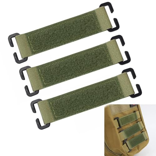 Taktiska kardborreband, taktiska lappar, hängare, 3 stycken, molle-lappar, visningstavla, taktiska molle-krokar och ögla för märken och märken, utomhusryggsäck, taktisk väst