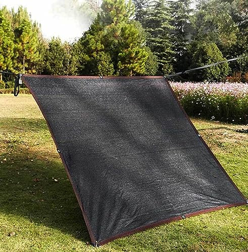 90% Rete Telo Ombra Vela Ombreggiante Impermeabile Tenda A Vela per Esterno Antistrappo 90% Protezione Solare Tessuto Ombreggiante Traforato Esterno/Cortile/Balcone/Patio/Giardino,black-2x5m