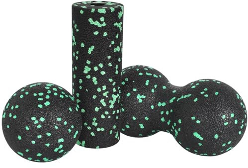 Faszien Set zur Selbstmassage, Faszienrolle Set mit Massageball, Faszien Duoball, Foam Roller & Kleine Foamroller, Massageball Faszien Ball, für Faszientraining DurchfüHren, Schmerzen Lindern