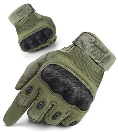 KEMIMOTO Taktische Handschuhe, Einsatzhandschuhe mit Hartschalenverstärkung und Touchscreen, Atmungsaktiv, Vollfinger, für Bushcraft, Jagd und Security
