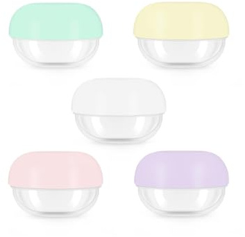 Sprigold 5 st reseburkar flaska med lock för kosmetisk makeup ansikte kropp handkräm (0.34oz/10ml)