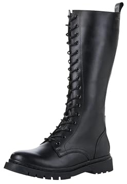 Tamaris Bottes plates pour femme, Noir, 37 EU