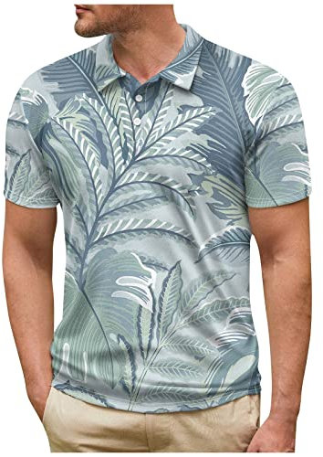KONG JIMFAN Herren Poloshirt Kurzarm T-Shirts Für Herren Atmungsaktiv Polo-Shirts Mit Brusttasche Hemd Golf Arbeits Tops Sweatshirt Herren Hemden Herren Kurzarm Polo Shirt(#4 Gray,M)