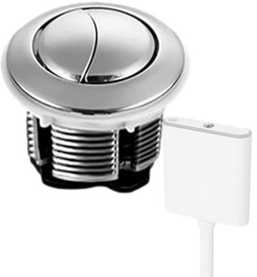 Bouton de chasse d'eau en acier inoxydable, bouton de chasse d'eau à ressort, piston de rechange pour toilettes, bouton poussoir standard en acier inoxydable