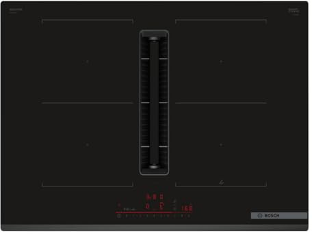 Bosch, Placa con extractor integrado, 70 cm, Negro, PVQ731H26E | Une las zonas de cocción para recipientes grandes gracias a la función CombiZone.