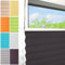 Plissee Ohne Bohren klemmfix,80x200cm（BxH,Anthrazit,Easyfix Faltrollo mit Klemmträger, Klemmfix ohne Bohren, Lichtschutz, Verschpannt