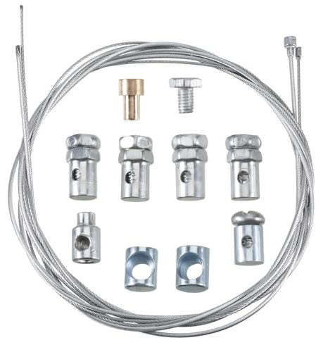 Universal Cable Repair Kit, Motorbike Clutch Cable with 10 Nipple Fixing Screws, Motorcycle Emergency Throttle & Brake Cable Repair Kit
