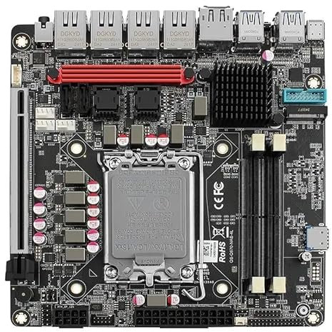 La carte mère NAS Q670 à 8 baies est adaptée aux processeurs de 12/13/14e génération CPU LGA 1700 6 NVMe 6 SATA3.0 PCIE5.0 x 16 2 DDR5 4X Intel 2.5G port réseau de 17 x 17 cm