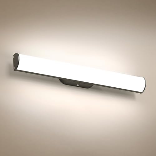 OOWOLF 12W 43.5CM Lámpara de Baño para Espejo - 4000K LED Iluminación IP44 Pared sobre el Espejo para Tocador/Armario