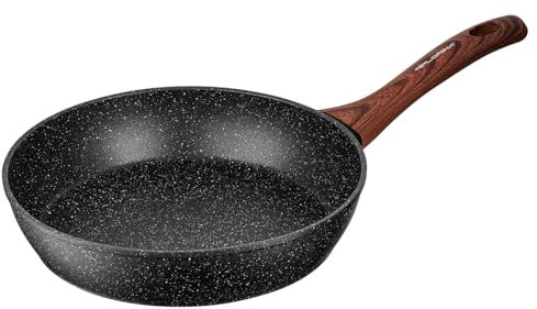 Florina MASTER BLACK Poêle à frire en aluminium de 28 cm | Revêtement antiadhésif | Tous types de plaques de cuisson et plaques à induction | Poignée ergonomique soft-touch | Résistante à la chaleur