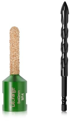 Litorange Mortar Rake Ø 8mm x 40mm with M14 Thread, Tungsten Carbide Bit for Pointing Brickwork Joint Mortar, Suitable for The Wall Chaser and Concrete Angle Grinder