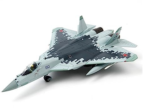 SHOUXI Maquettes d'avion Déco 1:72 pour Su-57/T-50 Su57 Alliage Quatrième Génération Avion De Chasse Modèle d'avion Russe Jouet Modèle Statique