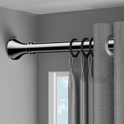 Gardinenstange Ohne Bohren Lang Gardinenstange Extra 40-500cm Länge Duschstange Edelstahl Klemmstange Ausziehbar für Badezimmer, Schrank, Schlafzimmer und Balkon(Edelstahl,160-250CM)