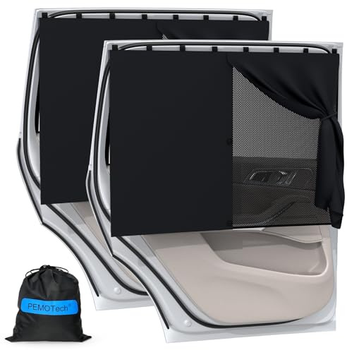 PEMOTech Sonnenschutz Auto Baby【2 stück/Magnetisch】 UV-Schutz Auto Vorhang Nachhaltiges & Hochwertiges Doppelte Schutzwirkung Sonnenschutz Kinder fit 99% Autos, Privatsphäre Für Ihre Familie