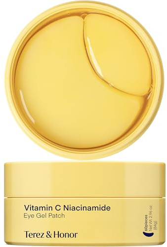 Patchs Yeux Anti-Cernes Korean Skincare: Masque Gel Sous les Yeux à la Vitamine C, Niacinamide, Acide Tranexamique, Caféine & Acide Hyaluronique - Éclat, Anti-Poches & Anti-Rides, 60 Patchs Hydrogel