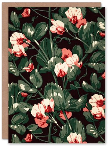 Artery8 Albert Racinet Art Card Pink Cyclamen Floral Pattern