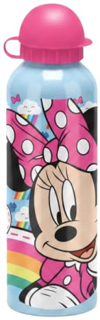 Disney Minnie Mouse Bouteille Réutilisable pour Filles, Bouteille en Aluminium de Voyage, Capacité de 500 ml (Rose, 500 ml)