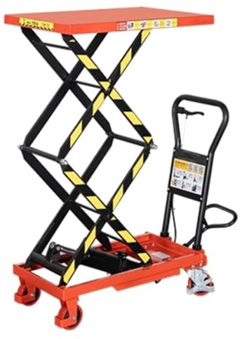MENGLI-2024 Platform car Mobile small lift Scissor type flatbed trolley Manual hydraulic lifting Lifting Platform