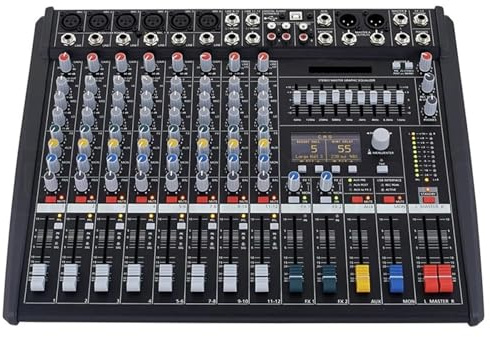 DJ Controller, Professional 6 Channels Mixer Sound Interface Console Mixing for DJ(No Cover)