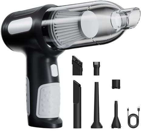 Aspirateur Voiture Sans Fil - Dispositif Nettoyage Véhicule Compact Puissant, Petit Appareil Aspiration Polyvalent Léger, Équipement Entretien Intérieur Pratique Autonomie Longue, Solution Propreté Ra