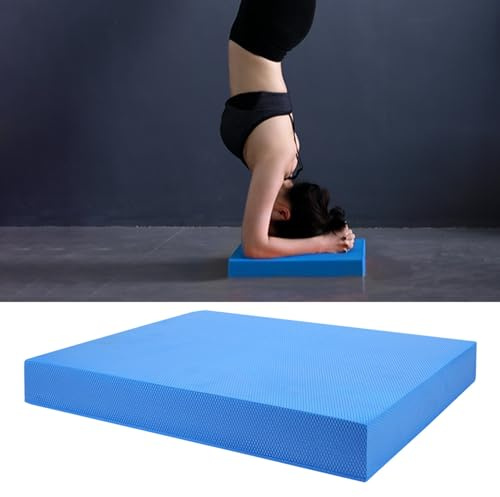 Annadue Mjuk Yoga Balanskudde för Effektiv Kondition, Giftfri Träningsmatta, Stödjer Böjknäövningar, Förbättrar Motoriken, 15,7 X 18,9 X 2,4 Tum, blå (Blå)