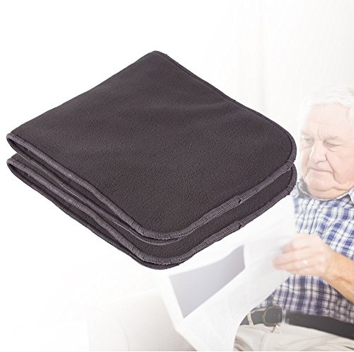 Insert de couche lavable pour adulte, 10 pièces 5 couches Doublure de couche lavable en tissu de charbon de bambou super absorbant pour femmes et hommes