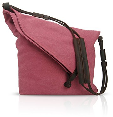 FANDARE Retro axelväska herr/dam 13 tums laptop business pendlare crossbody väska utomhus resor camping stor kapacitet budväska andningsbar duk, Röd, L, Fritidsryggsäck