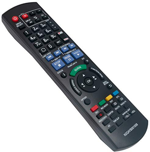 ALLIMITY N2QAYB001058 Remote Control Replace for Panasonic HDD DVD Blu-Ray Recorder DMR-BWT850EB DMR-HWT150EB DMR-HWT250EB DMR-PWT550EB DMR-PWT655EB DMR-PWT635EB