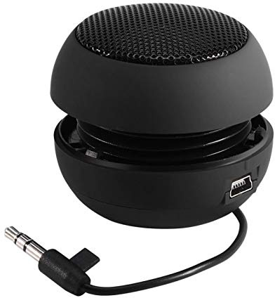 Mini Haut-Parleur, Haut-Parleur rétractable portatif léger de 3,5 mm de Voyage USB avec Batterie, pour MP3, MP4, MP5, téléphones Mobiles, Ordinateurs(Noir)