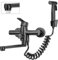Wasserhahn Küche Wandmontage, Wandarmatur Küche mit Spritzpistole, 360° Drehbare Küchenarmatur Wandmontage, Drehrohr 23cm, Schwarz