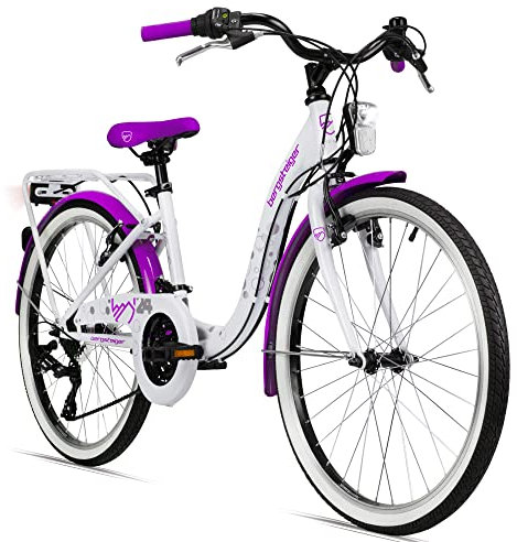 Bergsteiger Atlantis 20, 24 Zoll Kinderfahrrad, geeignet für 6,7, 8, 9, 10, 11 Jahre, StVZO, Schaltung, Mädchen-Fahrrad mit Dynamo-Licht