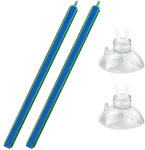 Diffusore di bolle per barra di pietra d'aria da 12 pollici 30 cm 2 pz gancio per tubo di ossigeno, 2 confezioni per acquari e idroponica