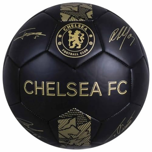 Chelsea FC Phantom-Fußball, Größe 5, Schwarz
