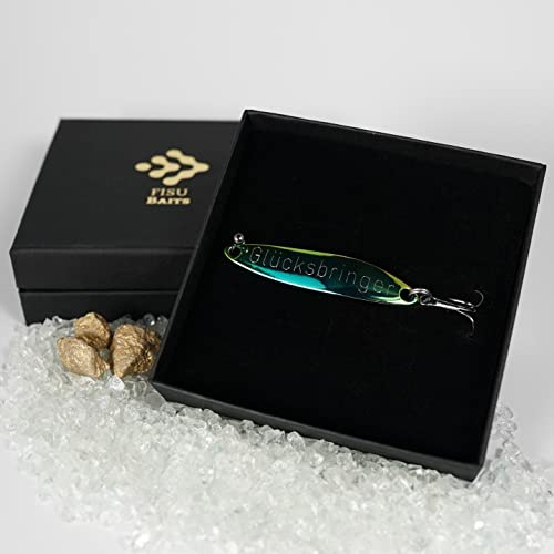 FISU BAITS Hochwertig veredelte Angelköder mit Gravur Glücksbringer, als Geschenk für Angler, Papa, Mann, Ehemann, Freund, Kumpel oder Opa zu Weihnachten, zum Geburtag, Jubiläum (Skarabäus)