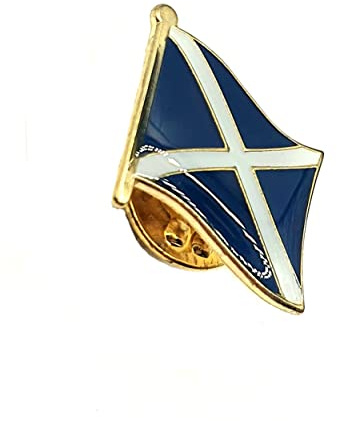 Scotland Scottish Saltire Metal Country Flag Pin Badge