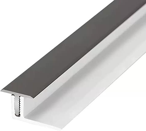 Übergangsprofil Abdeckleisten Extra Schmaler, Flacher Übergangsstreifen Für Teppich Und Boden/Boden Und Tür, T-Formleiste, Schwellenübergang, Grau, Lang 90-150cm (Size : 150cm/59 inch)