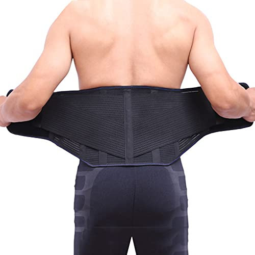 Rückenbandage, Stützgürtel, Lendenwirbelstütze, Rückenbandage für Rückenschmerzen, Ischias, Skoliose, Bandscheibenvorfall, verstellbare Stützgurte, untere Rückenbandage für Männer und Frauen (Gr