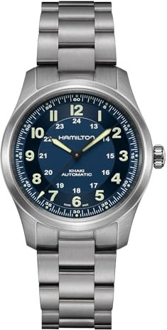 Hamilton Khaki Feld Titan Auto Herren Blau Uhr H70205140, Militär